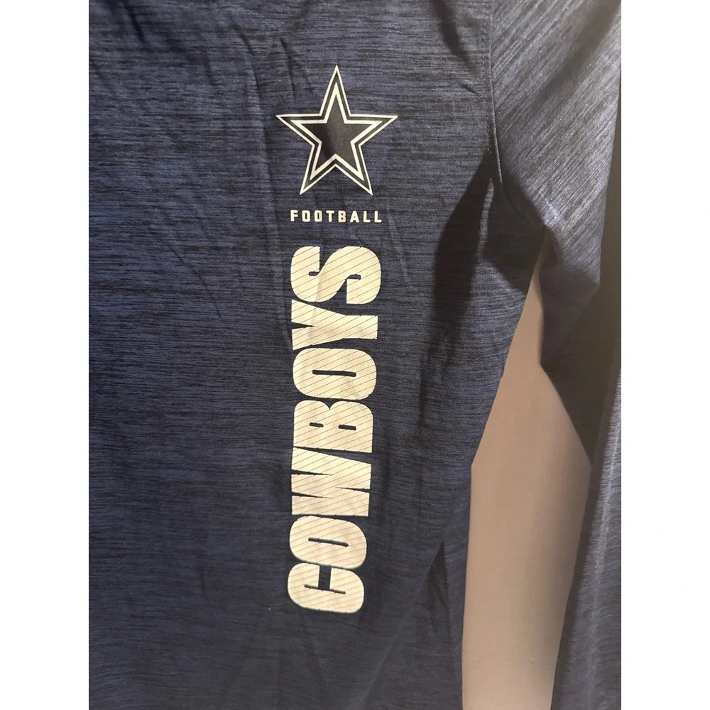 Nike Dallas Cowboys Kids Dri-FIT Long Sleeve Shirt Navy Blue Dye Small NWOT